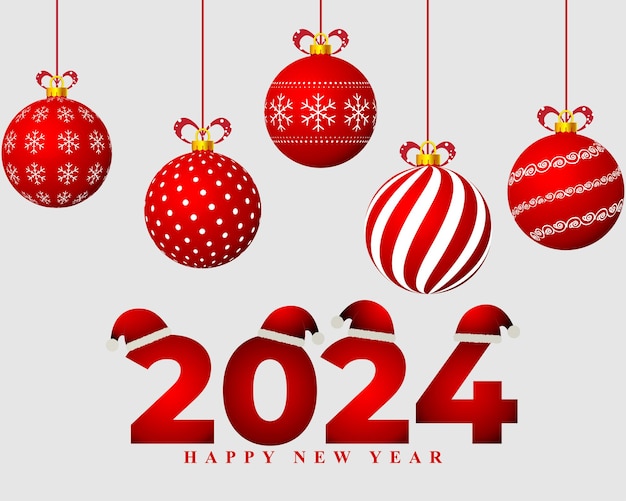 Ilustración vectorial de la plantilla de feed de medios sociales de Feliz Año Nuevo