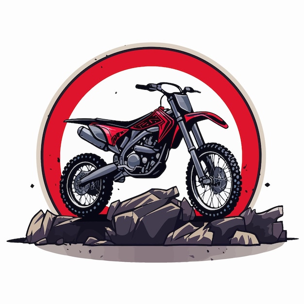 Ilustración vectorial de la plantilla de fondo de la bandera de las carreras de motocross