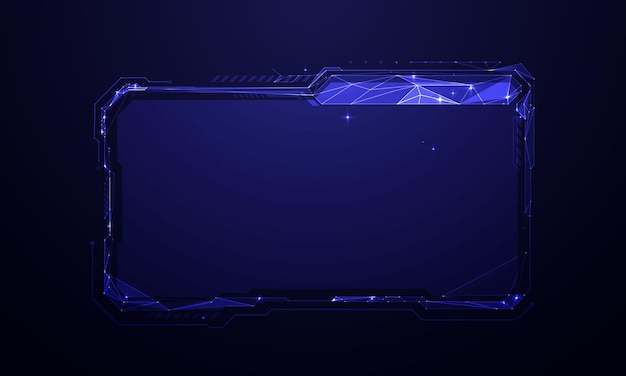Ilustración vectorial de plantilla de fondo del concepto de innovación del sistema de tecnología de pantalla HUD de UI
