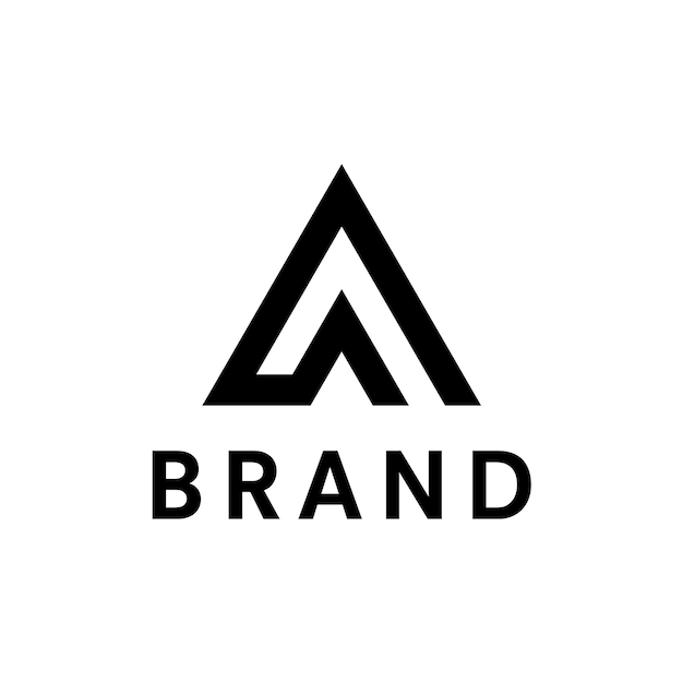 Ilustración vectorial de una plantilla de letra del logotipo