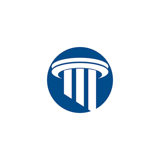 Ilustración vectorial de la plantilla del logotipo de la columna del pilar
