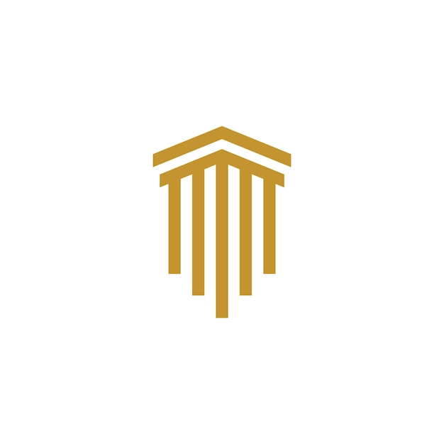 Ilustración vectorial de la plantilla del logotipo de la columna del pilar