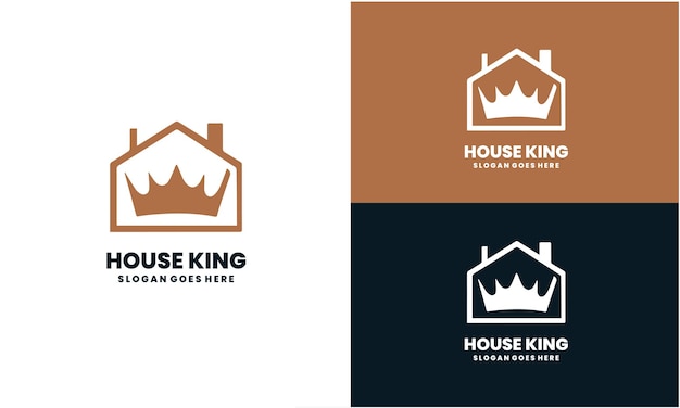 Ilustración vectorial de la plantilla del logotipo de House king Concepto vectorial
