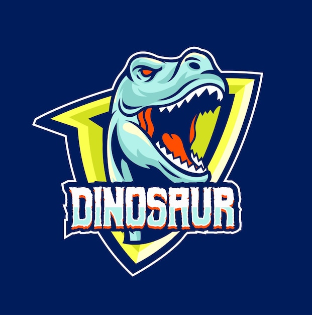 Ilustración vectorial de la plantilla del logotipo de la mascota trex para equipos deportivos y equipos de juegos