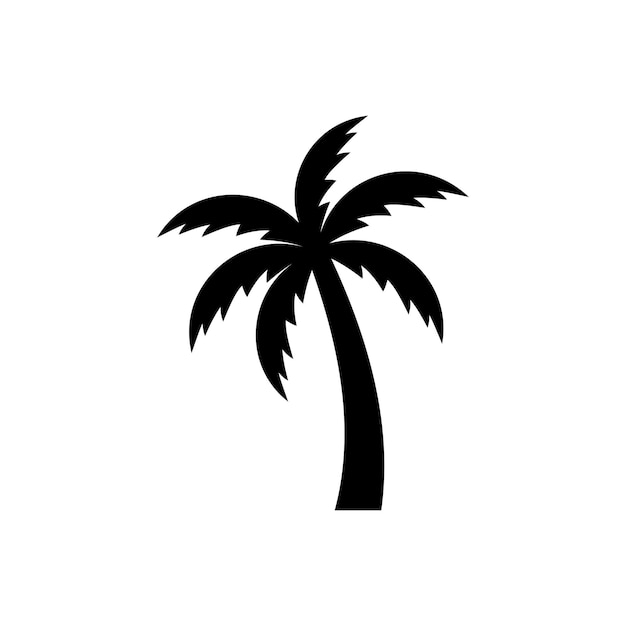 Ilustración vectorial de la plantilla del logotipo de verano de la palmera