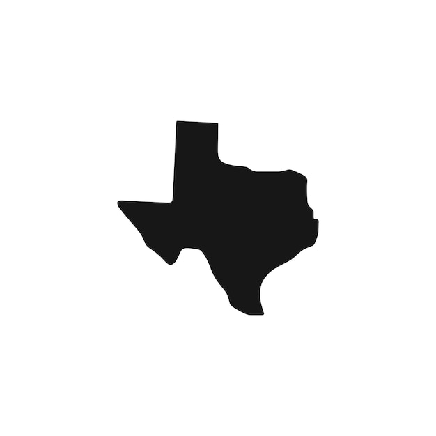 Ilustración vectorial de la plantilla del mapa de Texas