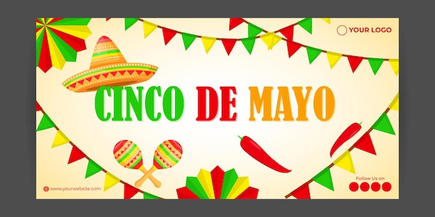 Vector ilustración vectorial de la plantilla de maqueta de alimentación de historias de redes sociales del cinco de mayo