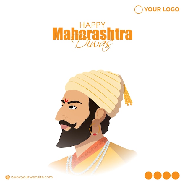 Ilustración vectorial de la plantilla de maqueta de alimentación de historias de redes sociales de Happy Maharashtra Day