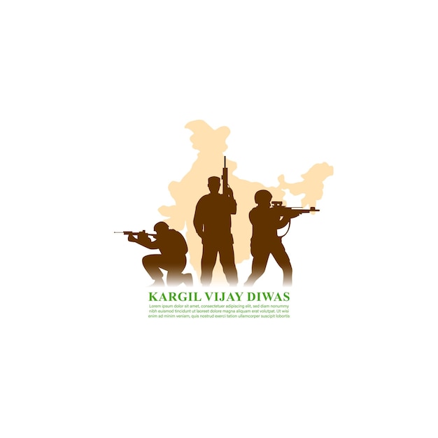 Ilustración vectorial de la plantilla de maqueta de alimentación de historias de redes sociales de Kargil Vijay Diwas