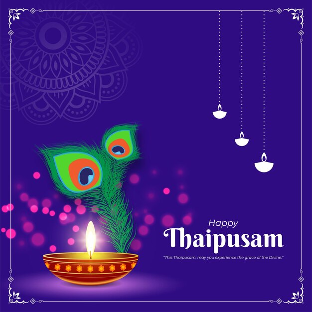 Ilustración vectorial de la plantilla de las redes sociales Happy Thaipusam
