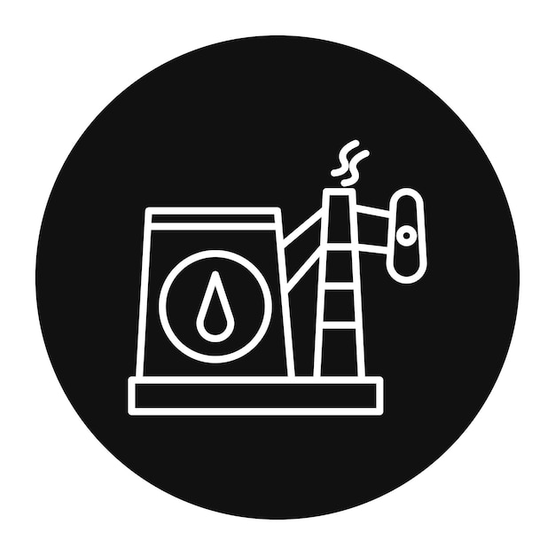 Ilustración vectorial de la plataforma de petróleo