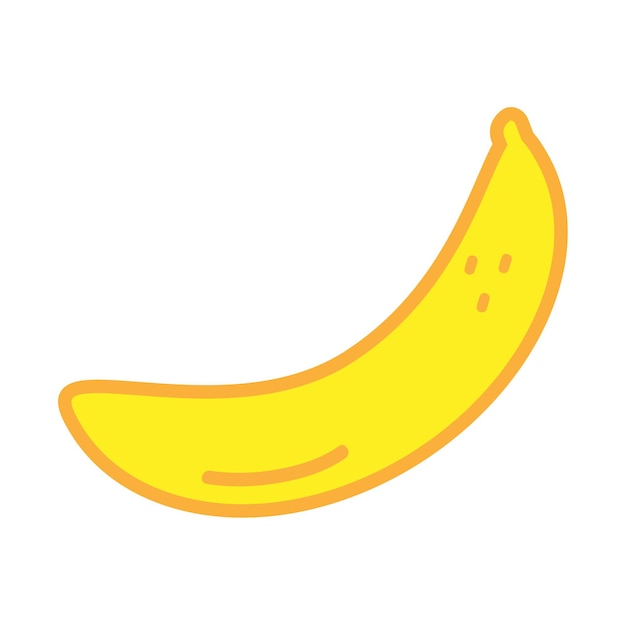 Ilustración vectorial de un plátano Ilustración del icono del plátano Plátano aislado en blanco