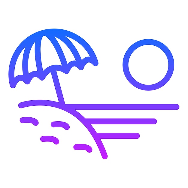Ilustración vectorial de la playa