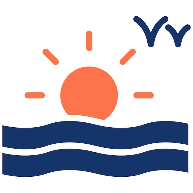 Ilustración vectorial de la playa