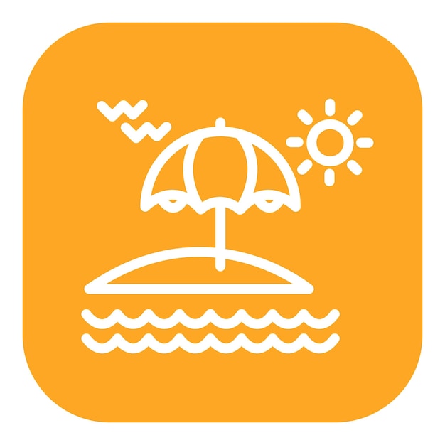 Ilustración vectorial de la playa