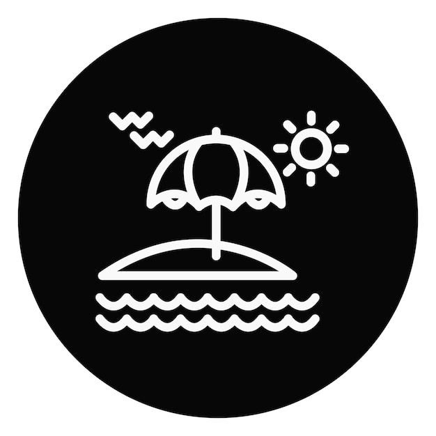 Ilustración vectorial de la playa