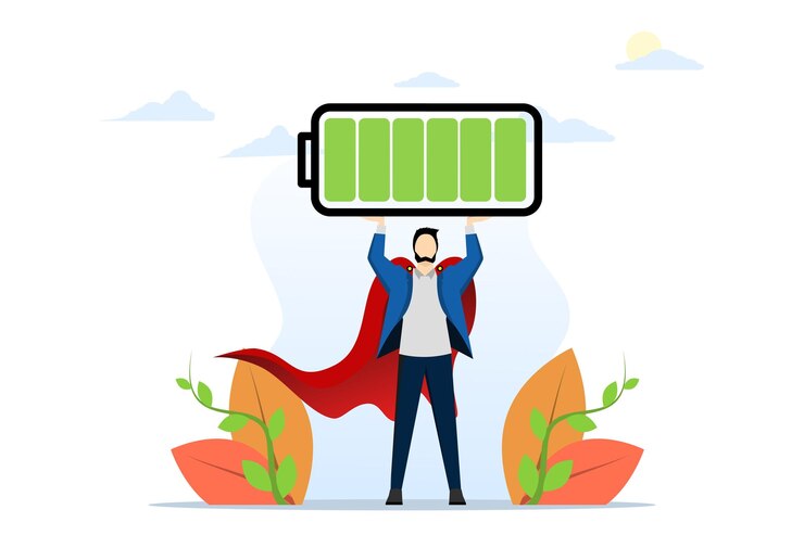 Vector ilustración vectorial de plena energía para trabajar o refrescarse de la fatiga