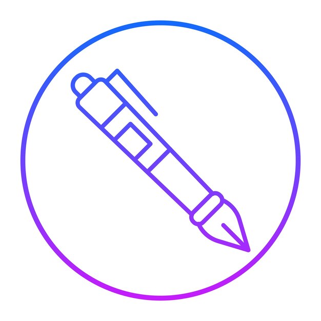 Ilustración vectorial de la pluma fuente