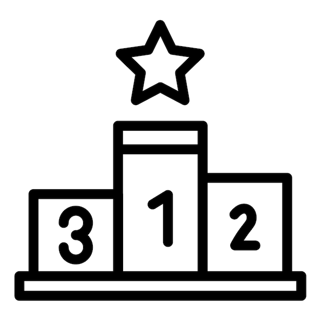 Ilustración vectorial del podio