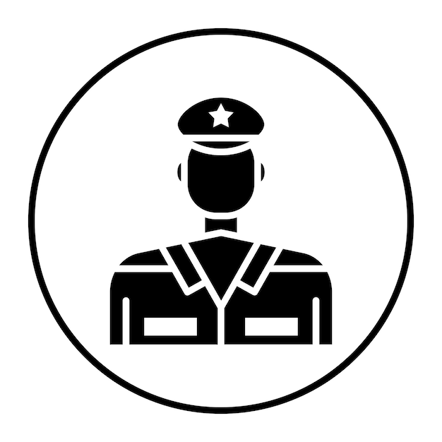 Ilustración vectorial del policía