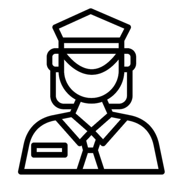 Ilustración vectorial de la policía