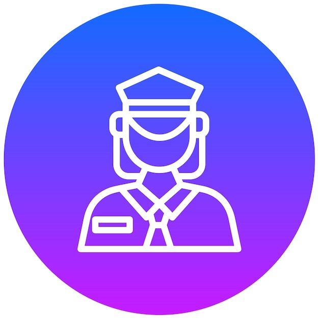 Ilustración vectorial de la policía