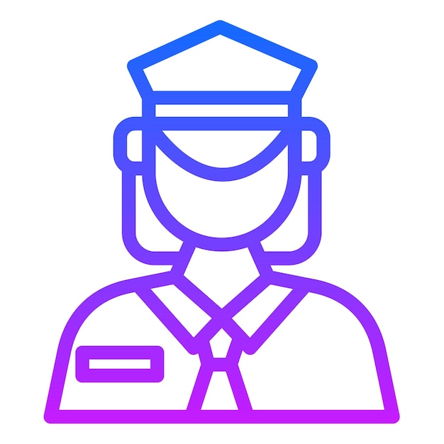 Ilustración vectorial de la policía