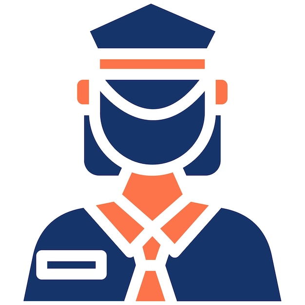 Ilustración vectorial de la policía