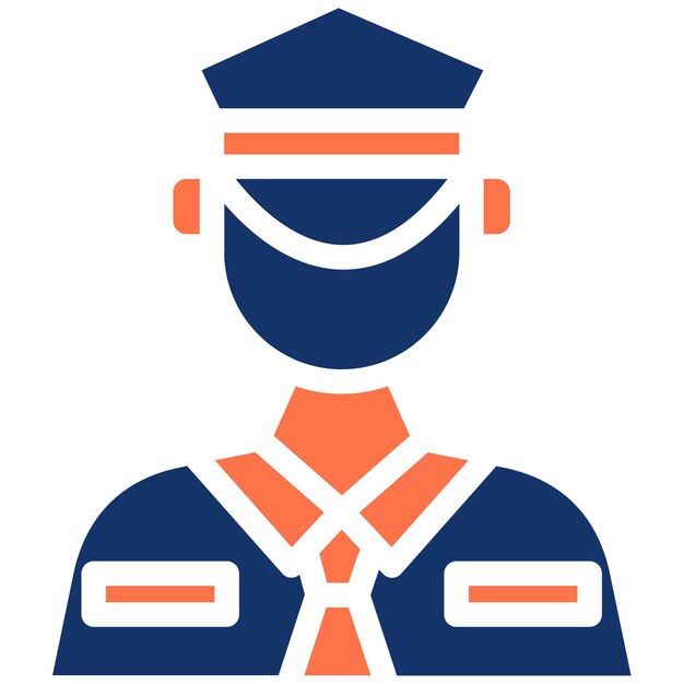 Ilustración vectorial del policía