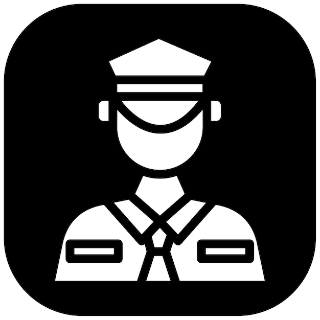 Ilustración vectorial del policía