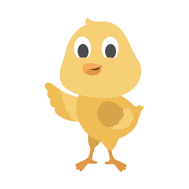 Ilustración vectorial de pollitos para niños