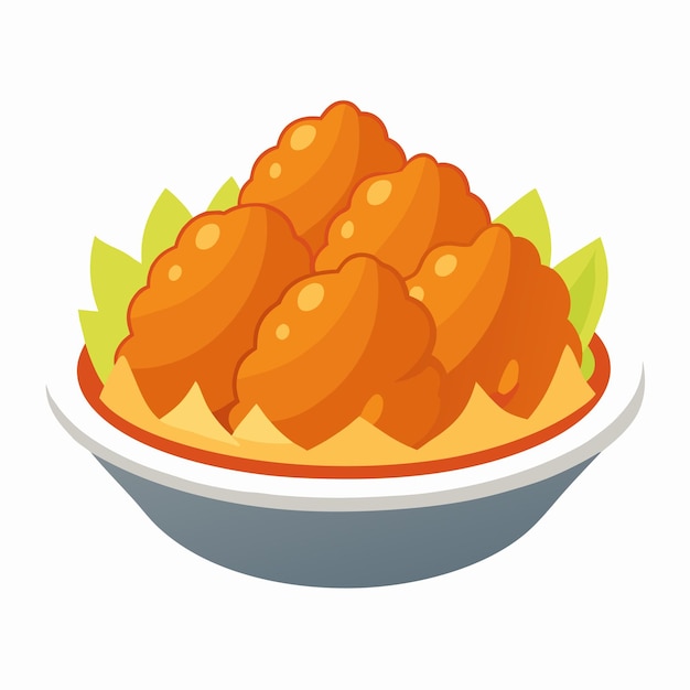 Ilustración vectorial de pollo frito Diseño gráfico de alta calidad