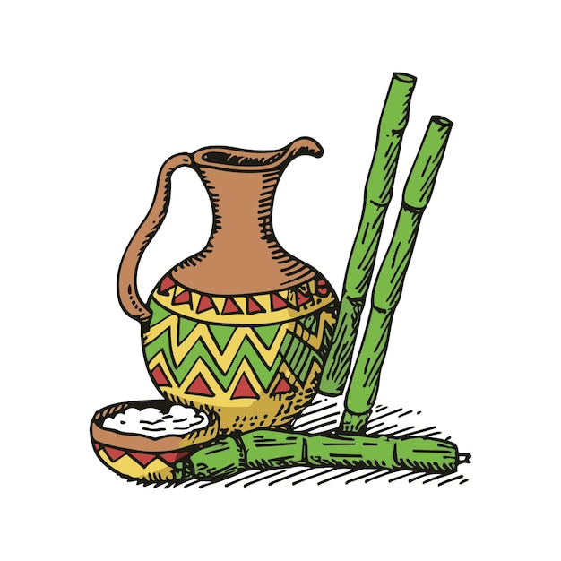 Vector ilustración vectorial de pongal feliz