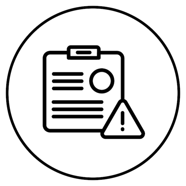 Ilustración vectorial del portapapeles dañado