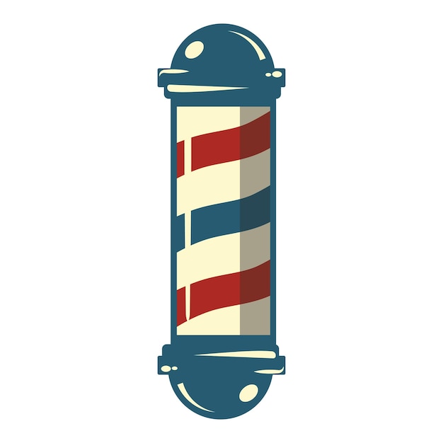 Ilustración vectorial del poste de la barbería