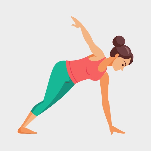 Ilustración vectorial de posturas de yoga Diseño de fitness relajante y sereno