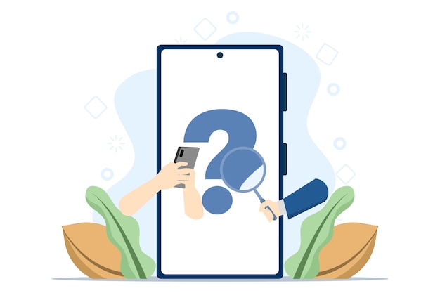 Ilustración vectorial de preguntas frecuentes o servicio al cliente o contacto con nosotros concepto