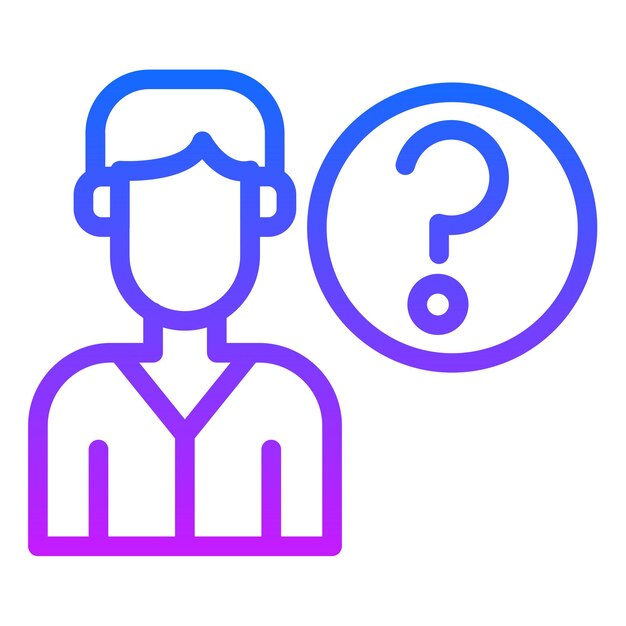 Ilustración vectorial de las preguntas