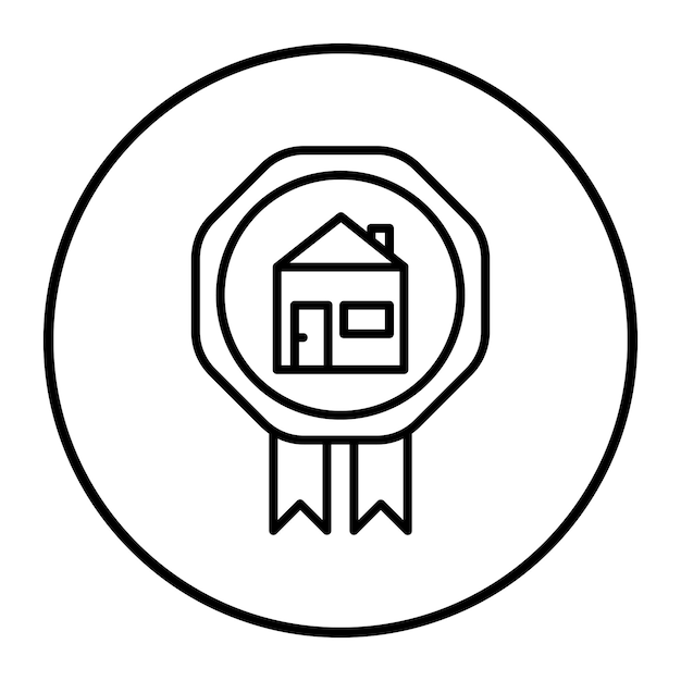 Ilustración vectorial del premio de la casa