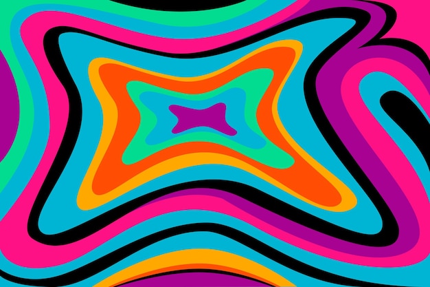 Ilustración vectorial premium de fondo psicodélico