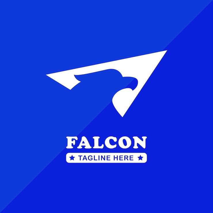 Vector ilustración vectorial premium del logotipo del halcón vector de logotipo minimalista