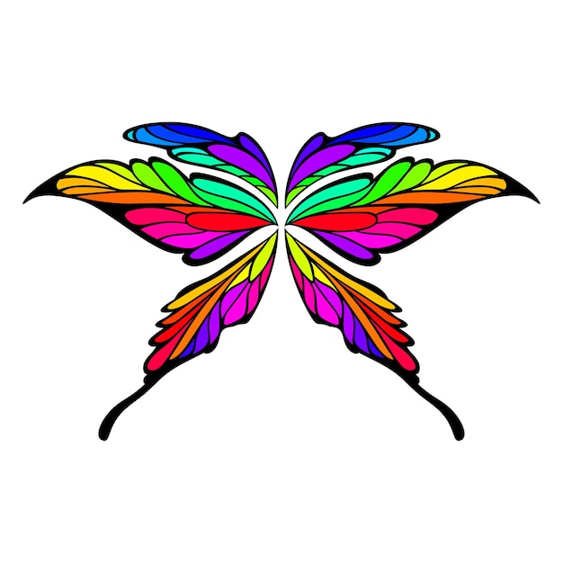Ilustración vectorial premium de un par de alas de mariposa