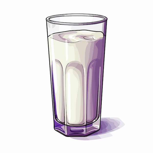 Ilustración vectorial de productos lácteos de dibujos animados
