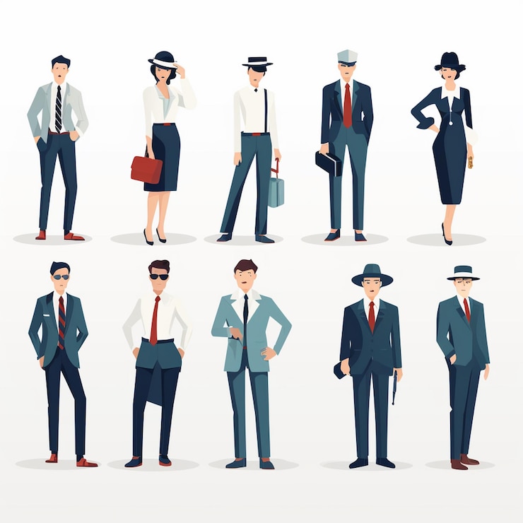 Vector ilustración vectorial profesional trabajo de negocios mujer personaje personas aisladas persona trabajo
