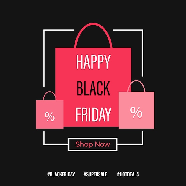 Ilustración vectorial de la promoción del viernes negro