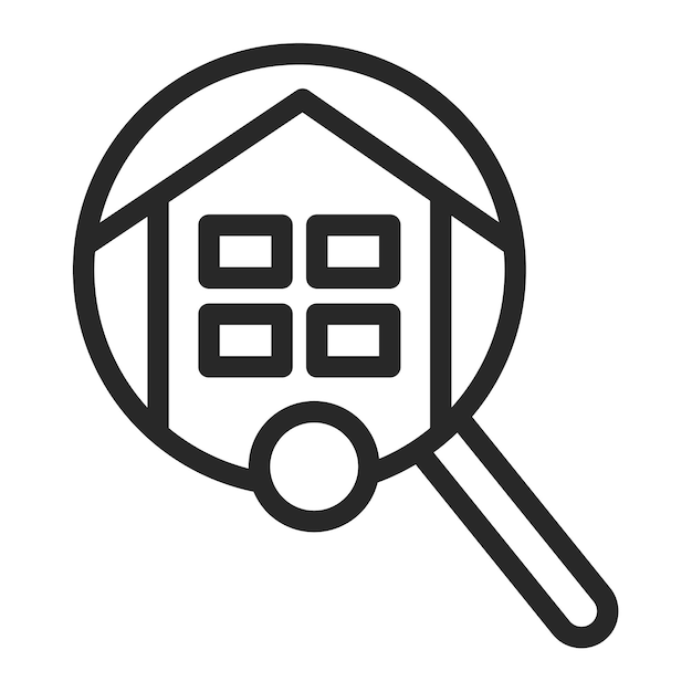 Ilustración vectorial de la propiedad de búsqueda