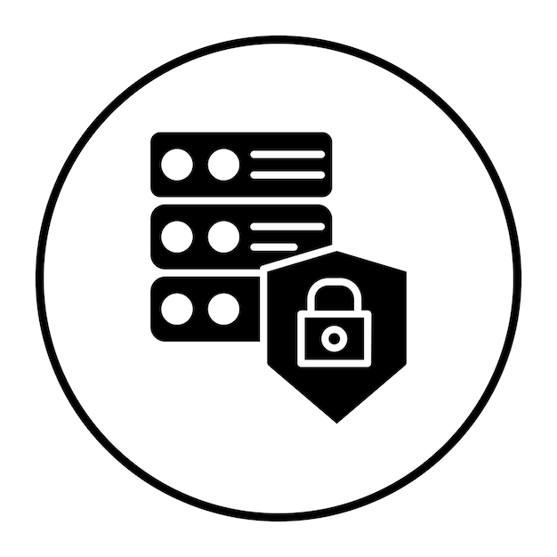 Ilustración vectorial de protección de datos
