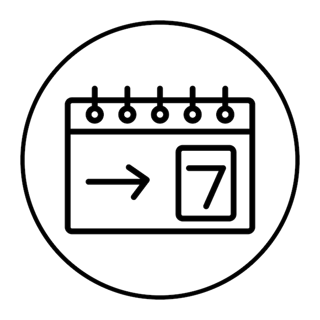 Ilustración vectorial de la próxima semana
