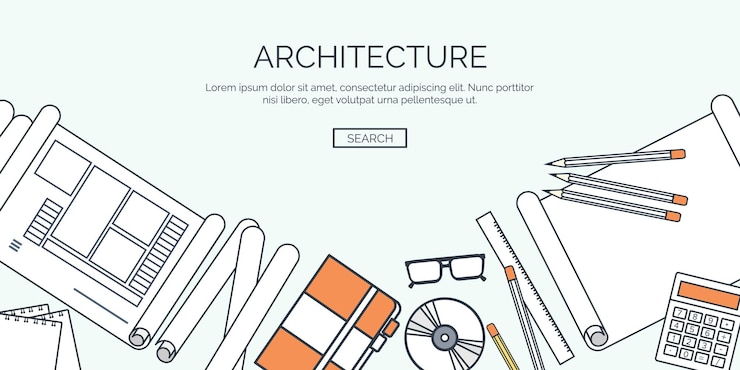 Vector ilustración vectorial proyecto arquitectónico plano trabajo en equipo construcción y planificación construcción lápiz