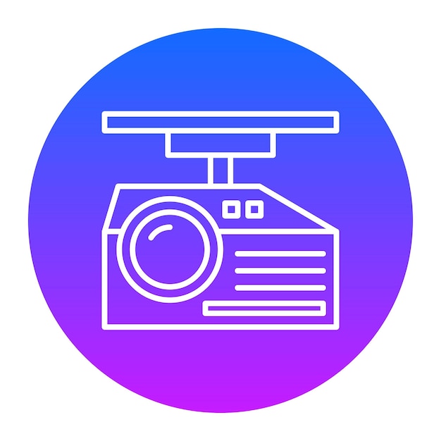 Ilustración vectorial del proyector de video
